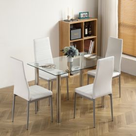 110CM Clear Color Dining Table Set (This product will be split into two packages) (replace 64512970)