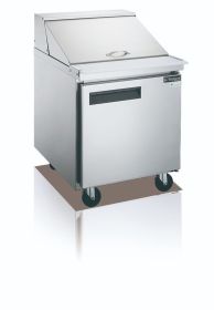 Dukers DSP29-8-S1 Commercial Single Door Refrigerated Sandwich Salad Food Prep Table in Stainless Steel