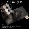 Whiskey chilling stones trivia quiz set