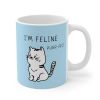 I'm Feline Purr-Fect Mug in Blue