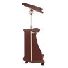 Techni Mobili Sit-to-Stand Rolling Adjustable Laptop Cart With Storage; Chocolate