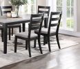 Natural Simple Wooden Table Top 7pc Dining Set Dining Room Furniture Ladder back Side Chairs Cushion Seat