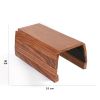 Willart Sofa Armrest Tray Couch Sheesham Wood (Rosewood) Table Mat for Drinks Snacks (Brown) (Dimension - LxBxH : 30 cm x 35 cm x 1.50 cm) - Set of 2