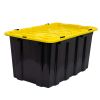 15.8 Gal. Heavy-Duty Plastic Storage Bins, Black and Yellow, 3 Count