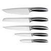 6-Piece Stainless Steel Knife Block Set with Swivel Knife Block and Tablet Holder