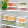 3pcs Fresh-keeping Box; Sealed Box; Refrigerator Storage Box; Fruit And Vegetable Food Finishing Storage Box; Kitchen Supplies