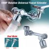 1pc New Universal 1080Â° Rotation Extender Faucet Aerator; Plastic Splash Filter; Kitchen Washbasin Faucets Bubbler Nozzle Robotic Arm