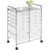 12 Drawer Rolling Storage Cart Organizer with Lockable Wheels, White