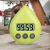 LED Counter Display Alarm Clock Manual Electronic Countdown Sports Sucker Digital Timer Kitchen Cooking Shower Study Stopwatch