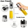 Reusable Glass Oil Sprayer - 100ml/3.5oz - Ideal for Cooking - Olive Oil Mister Spray Bottle - Dispenser Spray Bottle